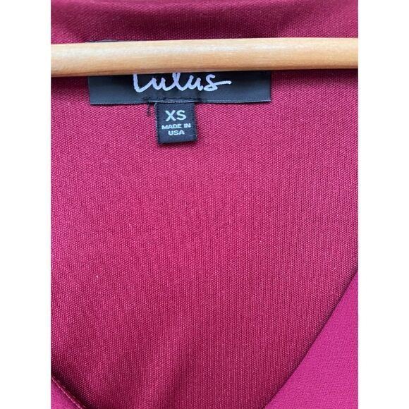 Lulus Shifting Dears Wine Red Long Sleeve Dress, Size XS - Picture 7 of 11